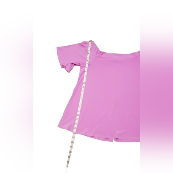 Melanie Lynne Off The Shoulder Purple Blouse Size Medium. - Picture 10 of 12